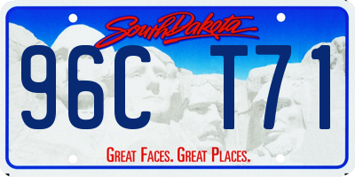 SD license plate 96CT71