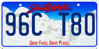 SD license plate 96CT80