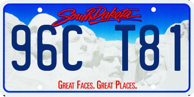 SD license plate 96CT81