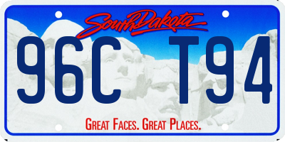 SD license plate 96CT94