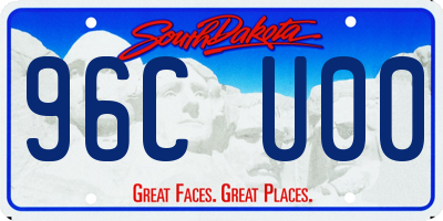 SD license plate 96CU00