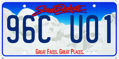 SD license plate 96CU01