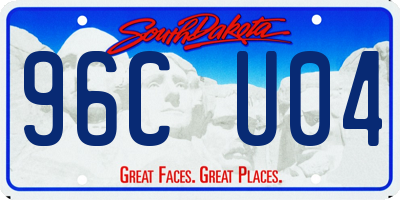 SD license plate 96CU04