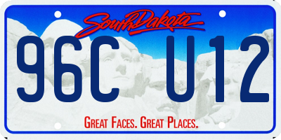 SD license plate 96CU12