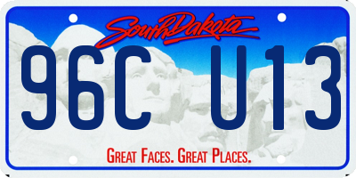 SD license plate 96CU13