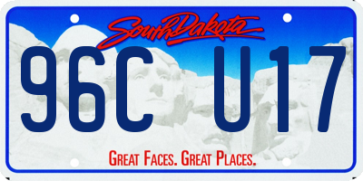 SD license plate 96CU17