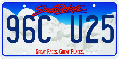 SD license plate 96CU25