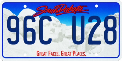 SD license plate 96CU28