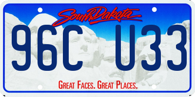 SD license plate 96CU33