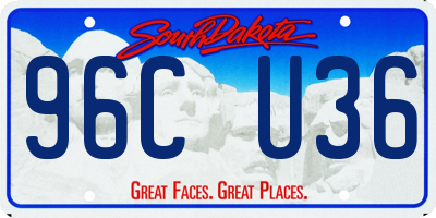 SD license plate 96CU36