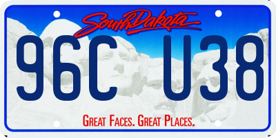 SD license plate 96CU38