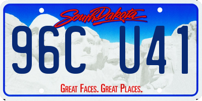 SD license plate 96CU41