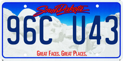 SD license plate 96CU43