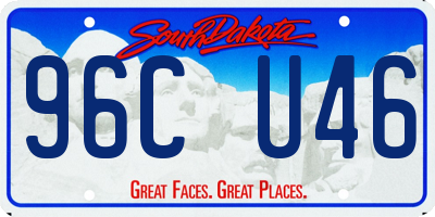 SD license plate 96CU46