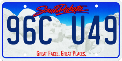 SD license plate 96CU49