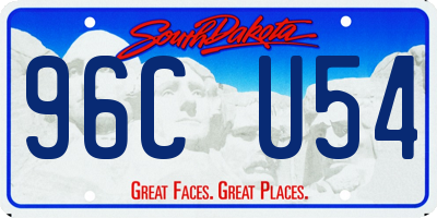 SD license plate 96CU54