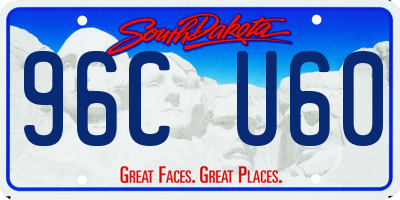 SD license plate 96CU60