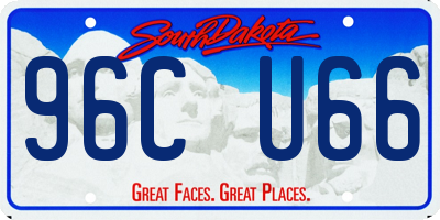 SD license plate 96CU66