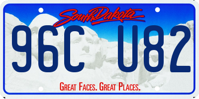 SD license plate 96CU82