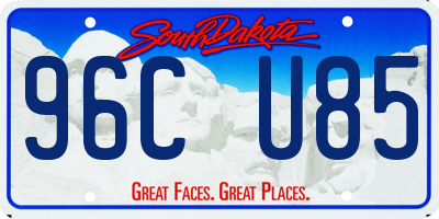 SD license plate 96CU85
