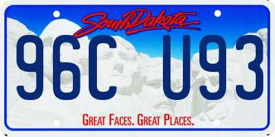 SD license plate 96CU93