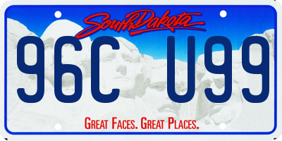 SD license plate 96CU99