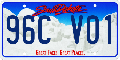SD license plate 96CV01