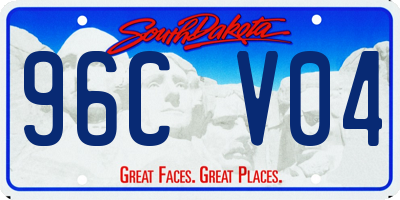 SD license plate 96CV04
