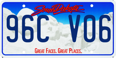 SD license plate 96CV06