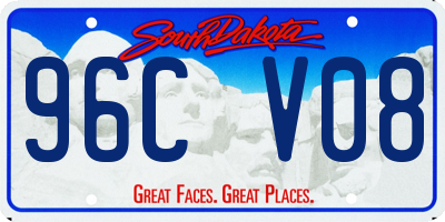 SD license plate 96CV08