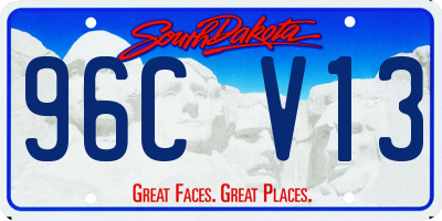 SD license plate 96CV13