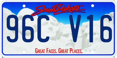SD license plate 96CV16