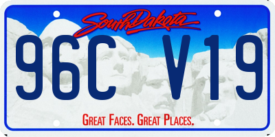 SD license plate 96CV19