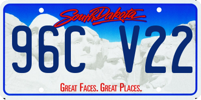 SD license plate 96CV22