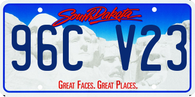SD license plate 96CV23