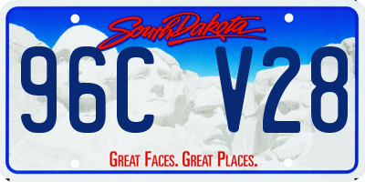 SD license plate 96CV28