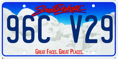SD license plate 96CV29