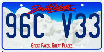 SD license plate 96CV33