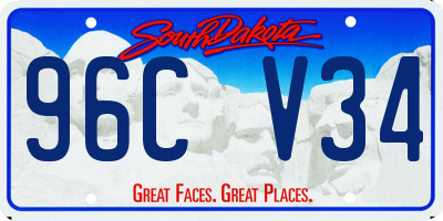 SD license plate 96CV34