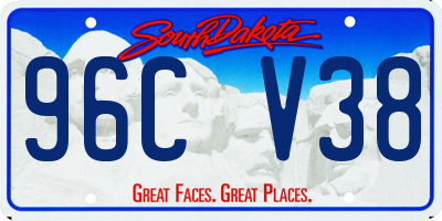 SD license plate 96CV38