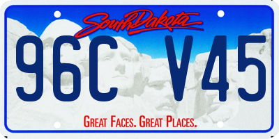 SD license plate 96CV45