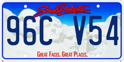 SD license plate 96CV54