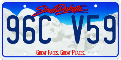 SD license plate 96CV59