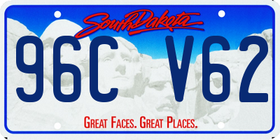 SD license plate 96CV62