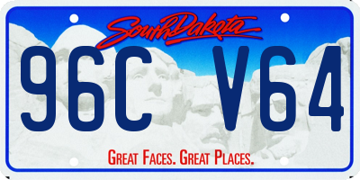 SD license plate 96CV64