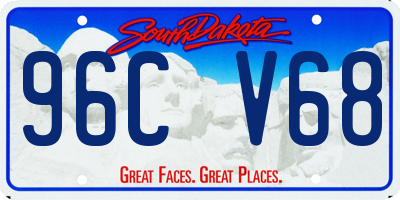 SD license plate 96CV68