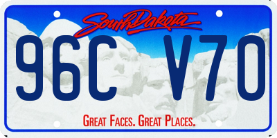 SD license plate 96CV70