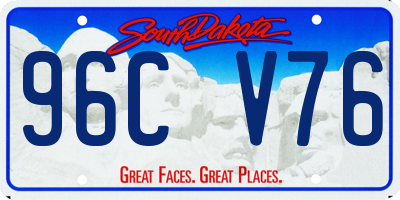 SD license plate 96CV76