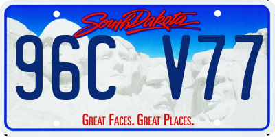 SD license plate 96CV77