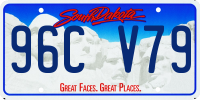 SD license plate 96CV79